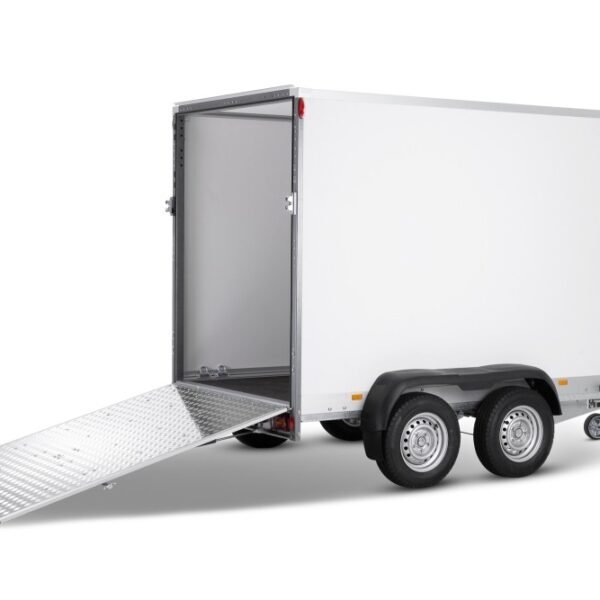 STPK O2 27-25-15.2.P15.1 Rampe n. unten P-Box gebremst, Plywood mit 1 x große Rampe nach unten zu öffnen und 2 x Abstellstütze